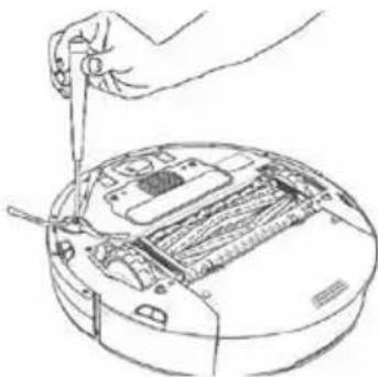 IROBOT Roomba 865 - Czyszczenie lub wymiana wirującej szczotki bocznej. - 1