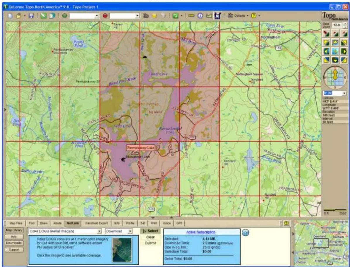 GARMIN XMap 8 - Step 2—Select the coverage area and submit your selection - 1