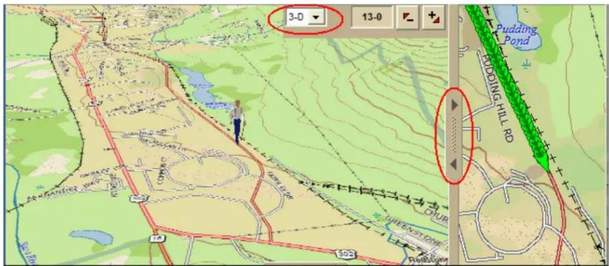 GARMIN XMap 8 - Step 6—View the map in 3-D while you play back the GPS log file - 1