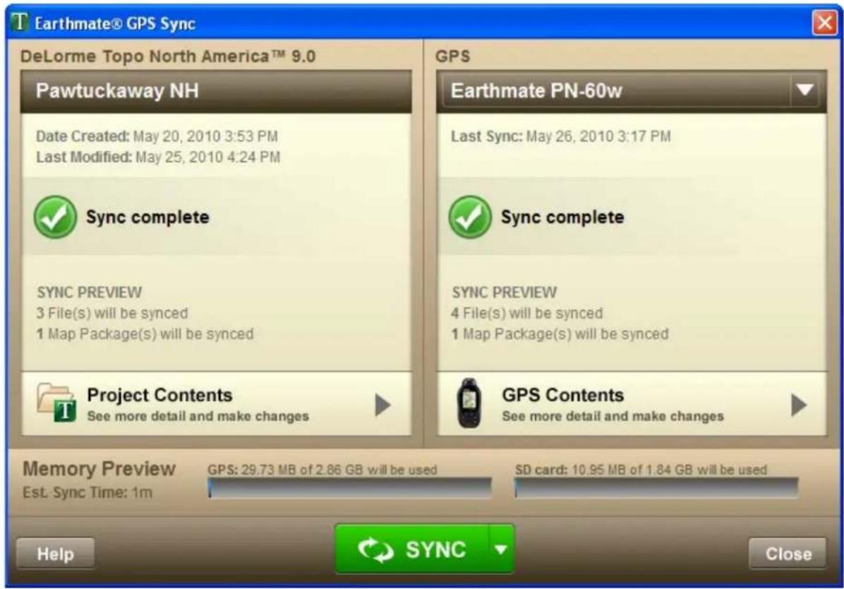 GARMIN XMap 8 - Step 5—Sync - 1