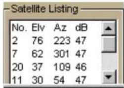 GARMIN XMap 8 - Satellite Listing - 1