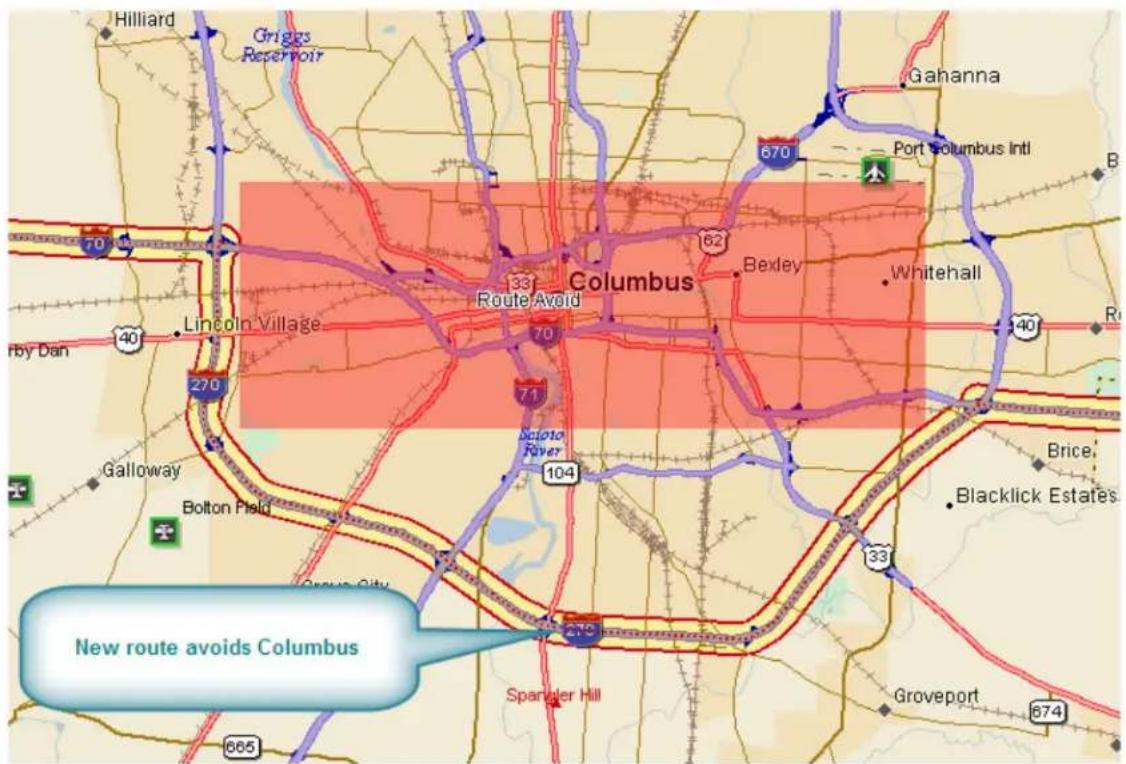 GARMIN XMap 8 - Step 4—View the new route - 1