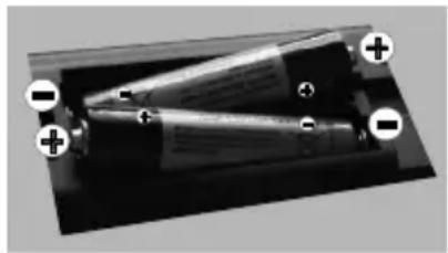 VESTEL 40UB8900 - Inserting the Batteries into the Remote - 1
