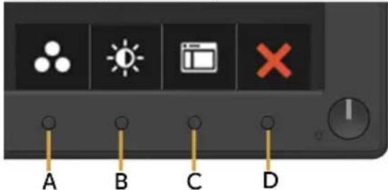 DELL E Series E2418HN - Używanie elementów sterowania na panelu przednim - 1