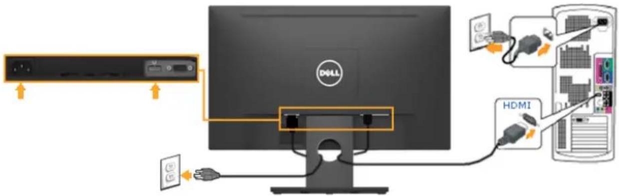 DELL E Series E2418HN - Podłączanie monitora - 2