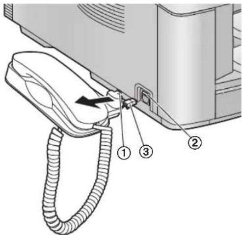 PANASONIC KX-FLB803PD - Odłączanie słuchawki - 2