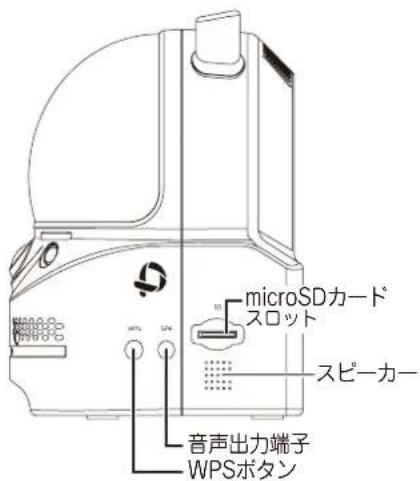 microSDカード スロット スピーカー 音声出力端子 WPSボタン