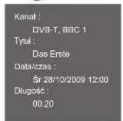 PANASONIC TX-P50E20ES - Korzystanie z zarejestrowanego dysku twardego USB - 3