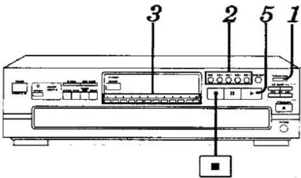 Diagram of a computer rack with labeled components including ports, buttons, and a power outlet