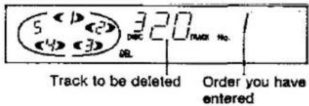 5 < 1 > < 2 > 3 4 > < 3 > DRC 20 DRK No. Track to be deleted Order you have entered