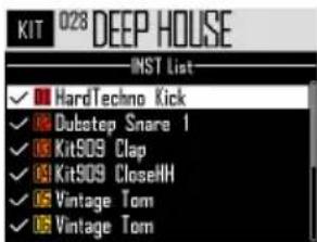 KIT 028 DEEP HOUSE INST List ✓ HardTechno Kick ✓ Dubstep Snare 1 ✓ Kit909 Clap ✓ Kit909 CloseHH ✓ Vintage Tom ✓ Vintage Tom