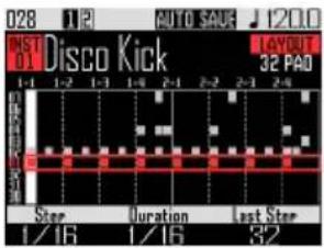 028 1/2 AUTO SAUR J 120.0 INST 01 Disco Kick LAYOUT 32 PAD 1/4 1/2 1/3 1/4 2/1 2/2 2/3 2/4 Stop Duration Last Stop 1/16 1/15 3/2