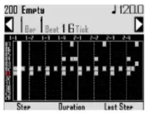 200 Empty Bar Beat 16Tick 1-1 1-2 1-3 1-4 2-1 2-2 2-3 2-4 Step Duration Last Step