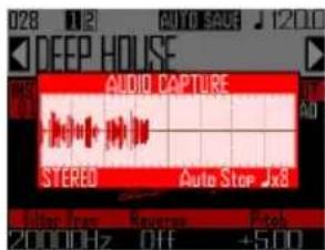 028 12 AUTO SAVE 12:00 DEEP HOUSE AUDIO CAPTURE Stereo Auto Stop Jx8 2000Hz OFF +500