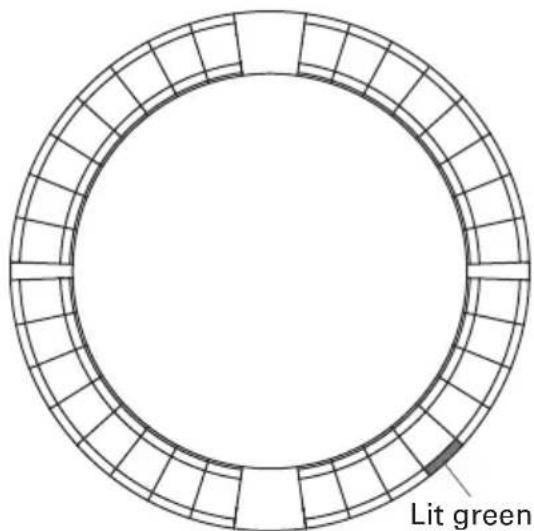 Lit green