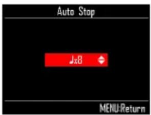 Auto Stop Jx8 MENU:Return