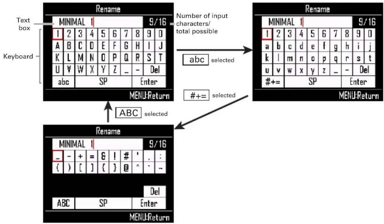 ZOOM Aero RhythmTrak - Character input screen use - 1