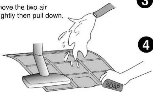 PANASONIC CS-A95KR - - Cleaning the Air Filter - 4