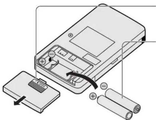 PANASONIC CS-A95KR - ■ Inserting batteries - 1