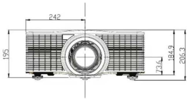 RICOH PJ WUL6281 - Cabinet Dimensions - 3