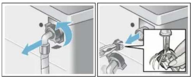 SIEMENS WM12W790PL - Następnie wyczyścić filtry: - 2