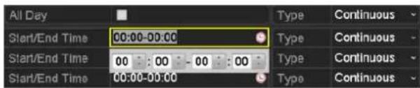 All Day Start/End Time 00:00-00:00 Start/End Time 00 00 00 00 Start/End Time 00:00-00:00 Type Continuous Type Continuous Type Continuous Type Continuous