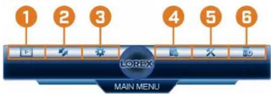 Lorex NK163-85CB - Main Menu Overview - 1
