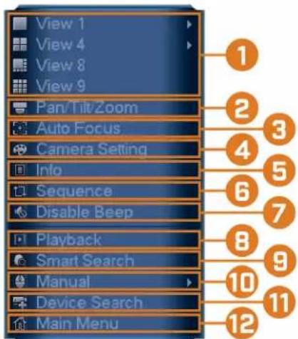 Lorex NK163-85CB - Quick Menu - 1