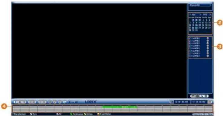 Lorex NK163-85CB - Playing Back Video from the Hard Drive - 1