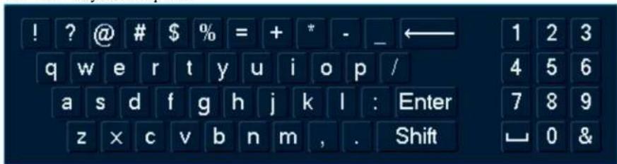Lorex NK163-85CB - To use the Full Keyboard: - 1