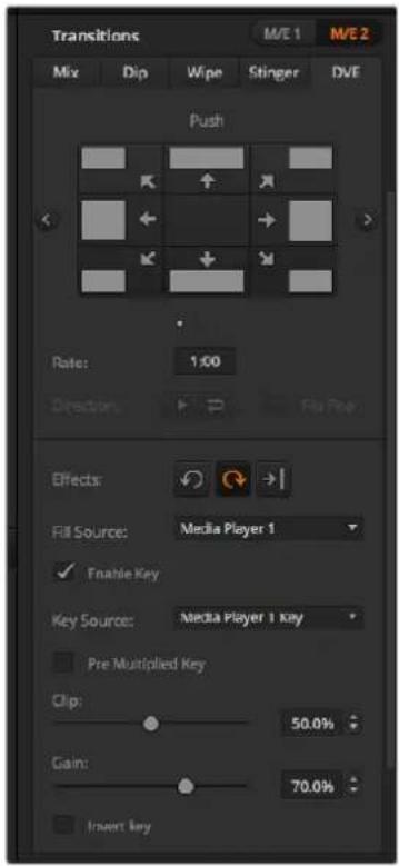 Blackmagic Design ATEM 4 - To perform a DVE transition on the software control panel: - 1