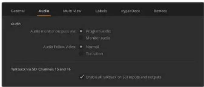 Blackmagic Design ATEM 4 - Set Audio Preferences - 1