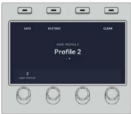 Blackmagic Design ATEM 4 - To clear a user profile: - 1
