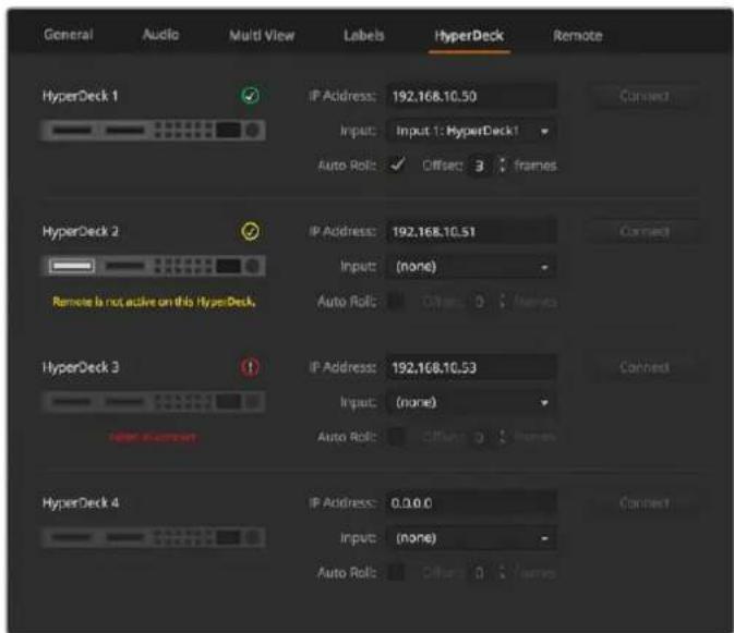 Blackmagic Design ATEM 4 - Connect a HyperDeck - 1