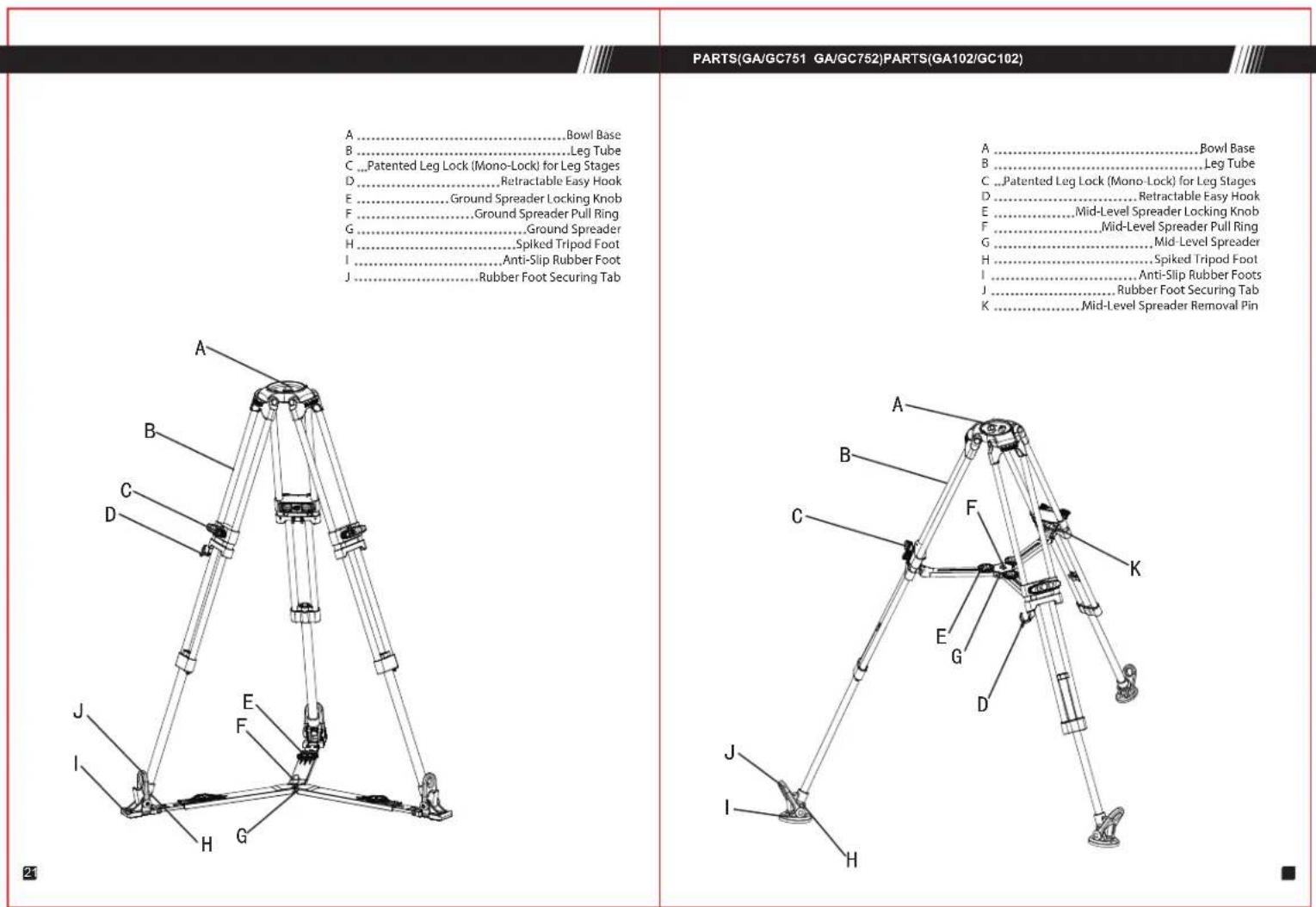 E-Image EG06A2 - Folding Tripod - 4