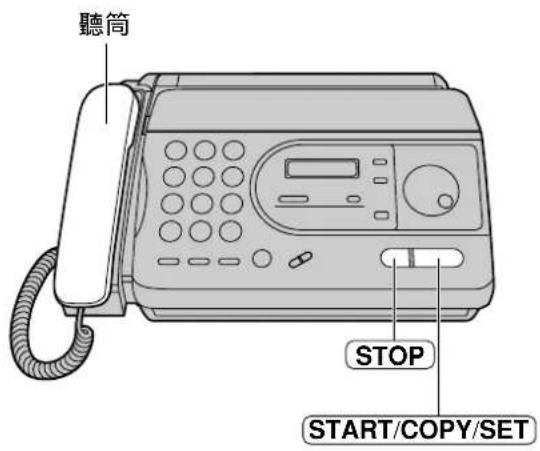 聽筒 STOP START/COPY/SET