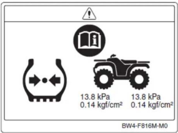 YAMAHA YFZ50 (2016) - OSTRZEŻENIA I ETYKIETY INFORMACYJNE - 6