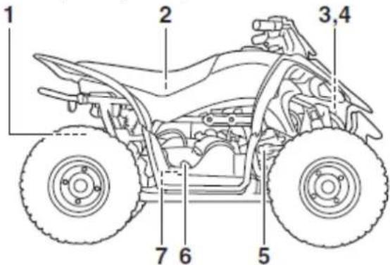 YAMAHA YFZ50 (2016) - OSTRZEŻENIE: - 3