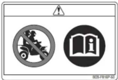 YAMAHA YFZ50 (2016) - OSTRZEŻENIA I ETYKIETY INFORMACYJNE - 5