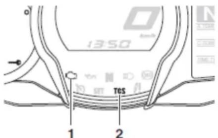 YAMAHA FJR1300AE (2013) - Kontrolka systemu kontroli przyczepności/ lampka ostrzegawcza "TCS" - 1