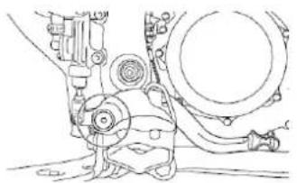 YAMAHA YFZ450 (2017) - Sprawdzenie i smarowanie pedału hamulca - 1