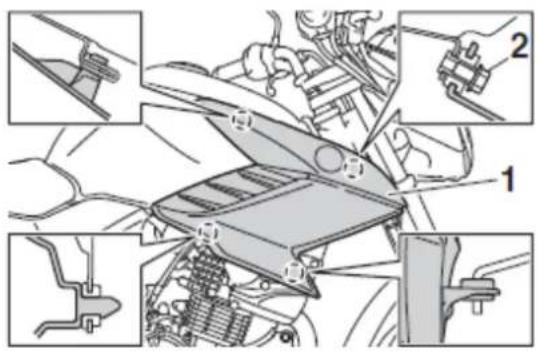 YAMAHA YS125 (2018) - Demontaż i montaż osłon i paneli - 2