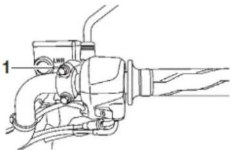 YAMAHA YS125 (2018) - Sprawdzenie poziomu płynu hamulcowego - 1