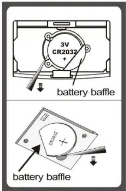 3V CR2032 + battery baffle CR2032 + battery baffle