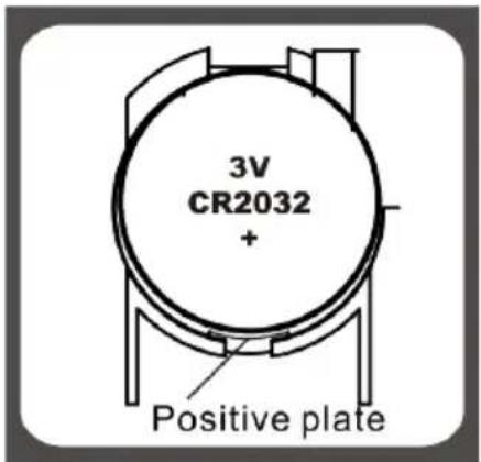 3V CR2032 + Positive plate