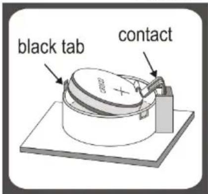 black tab contact