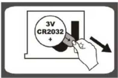 3V CR2032 +