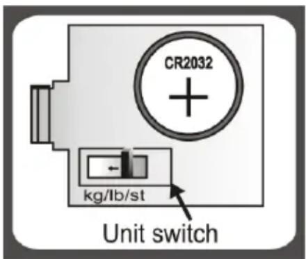 CR2032 kg/lb/st Unit switch