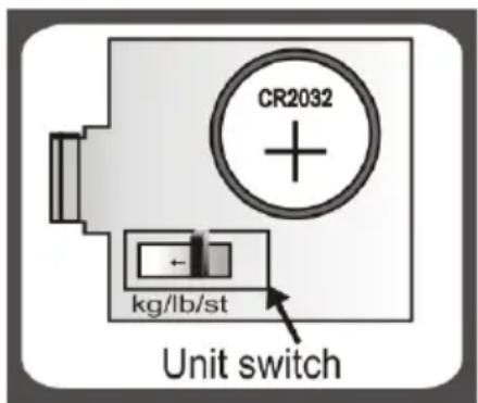 CR2032 kg/lb/st Unit switch