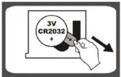 3V CR2032 +